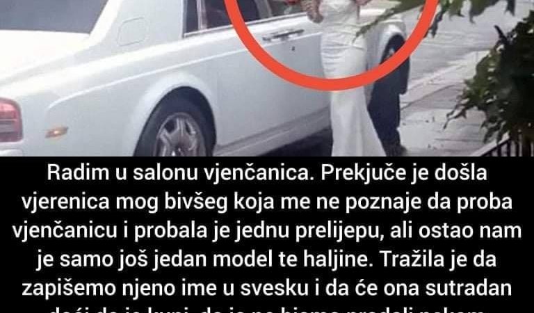 Radim u salonu vjenčanica…