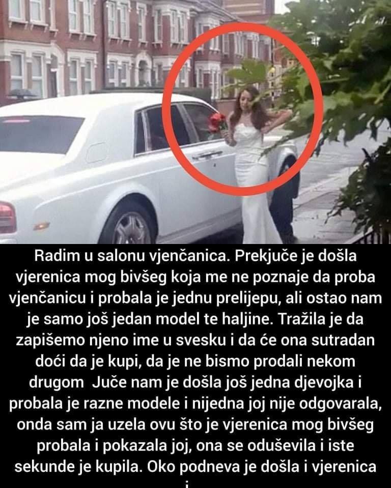 Radim u salonu vjenčanica…