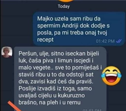 Tražila recept od majke, ali onda je zanijemila.