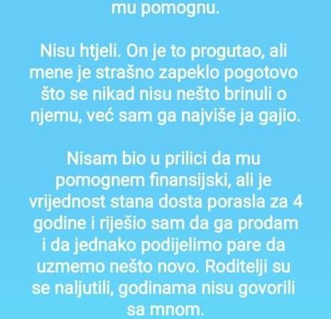 ISPOVIJEST: Kad sam objavio da se ženim moji su mi kupili stan. Brat je dobio set tanjira za svadbu! Iako su mogli su da priušte bar malo da mu pomognu.