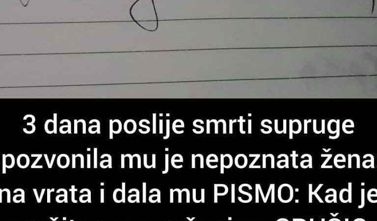 Posle smrti supruge pozvonila mu je nepoznata žena