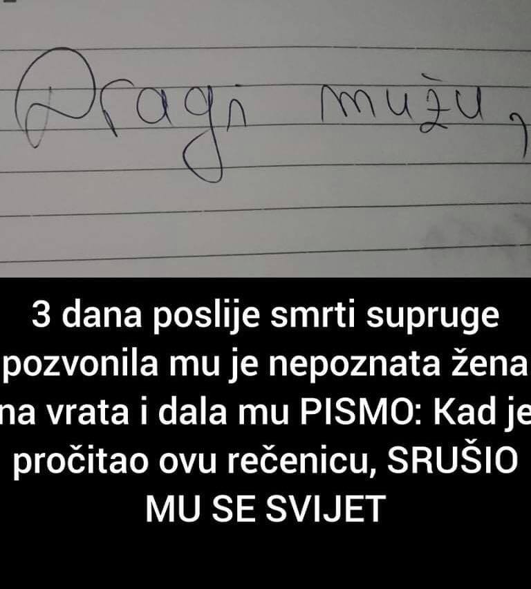 Posle smrti supruge pozvonila mu je nepoznata žena