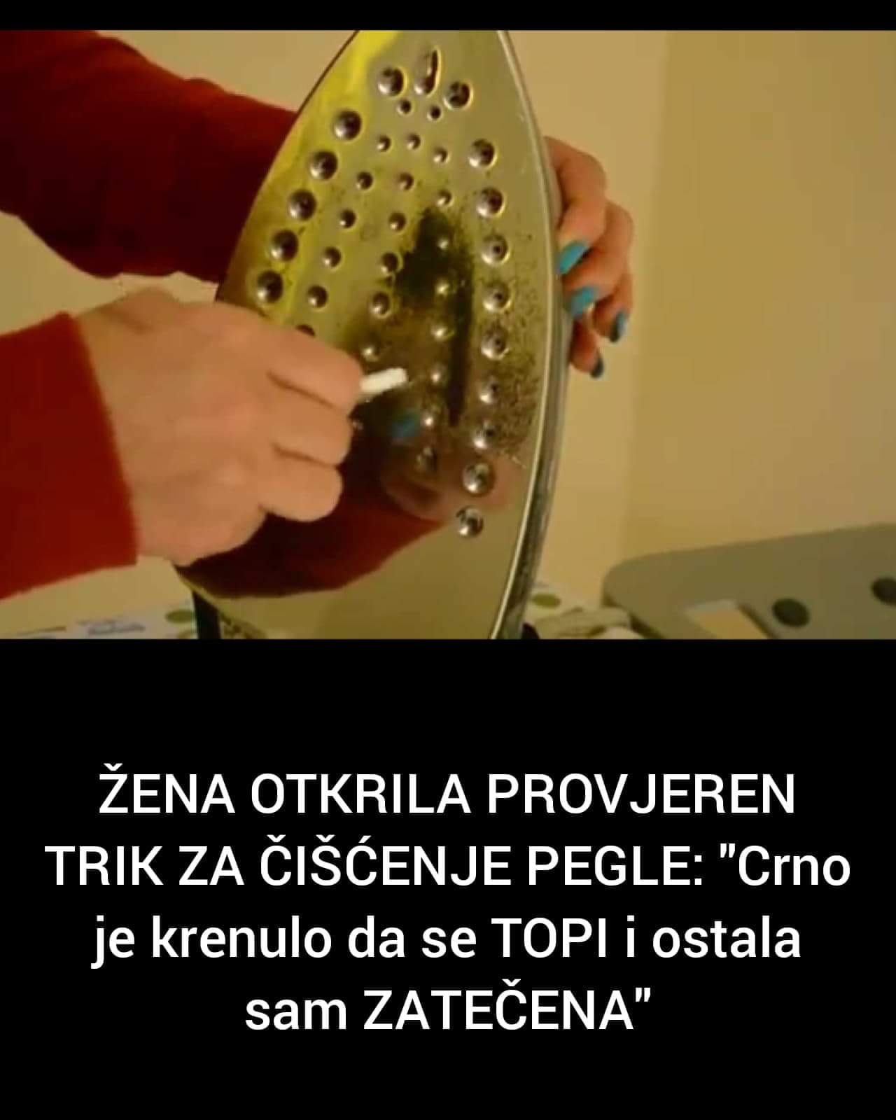 Pogledajte trik za čišćenje pegle