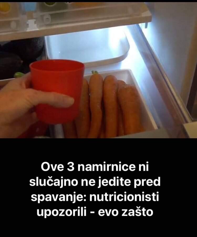 Ove 3 namirnice ne bi smjeli da jedete prije spavanja,a evo i zašto