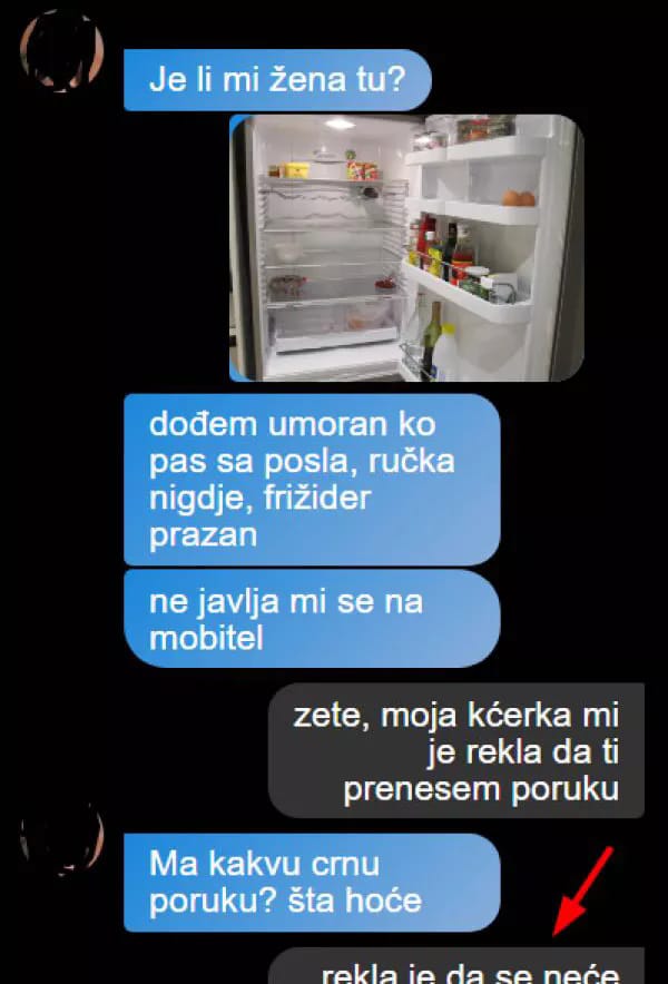 Pogledajte kakvu je poruku punica zetu prenijela