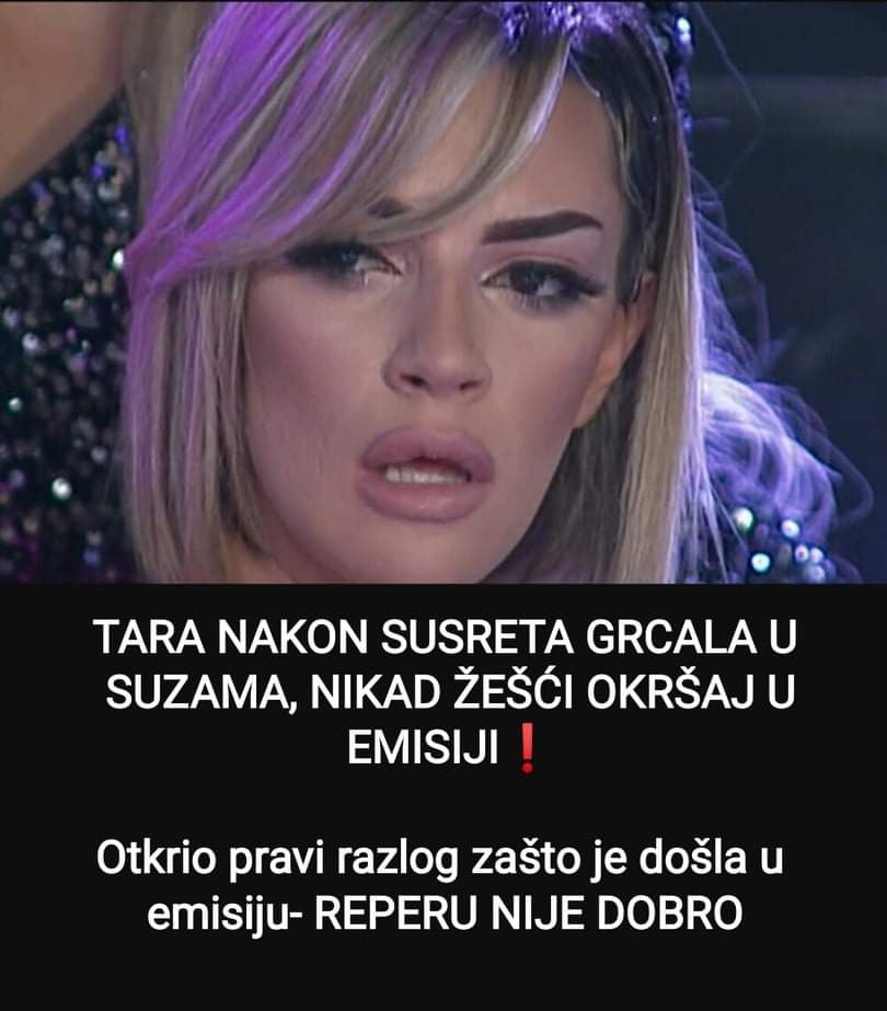 Pogledajte šta se desilo u emisiji između Tare i Ša, Tara grcala u suzama nakon njihovog susreta