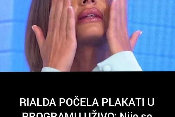 Rialda nije se mogla smiriti pa je počela plakati u programu uživo