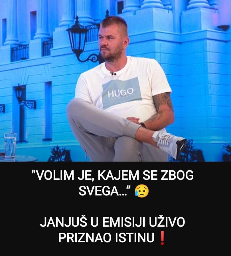 Pogledajte šta je Janjuš u emisiji priznao