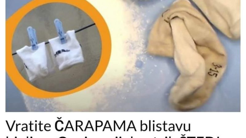 Pogledajte kako vratiti carapama bjelinu