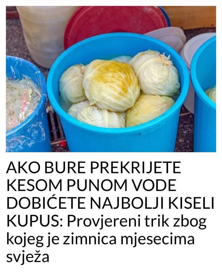 POGLEDAJTE TRIK KOJIM CETE DOBITI NAJBOLJI KISELI KUPUS