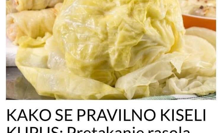 POGLEDAJTE RECEPT ZA PRAVILNO KISELJENJE KUPUSA