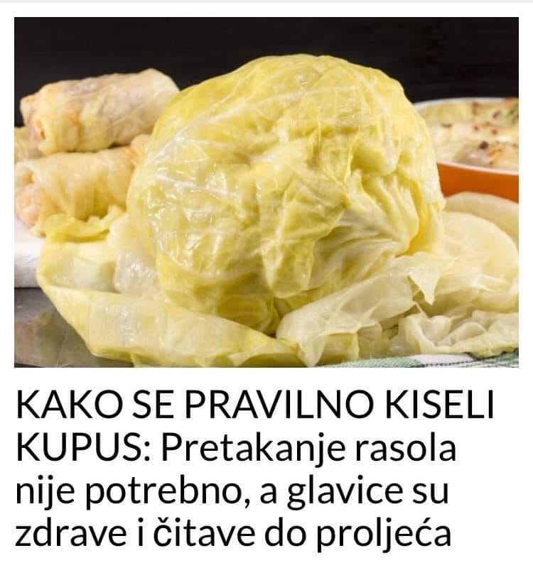 POGLEDAJTE RECEPT ZA PRAVILNO KISELJENJE KUPUSA