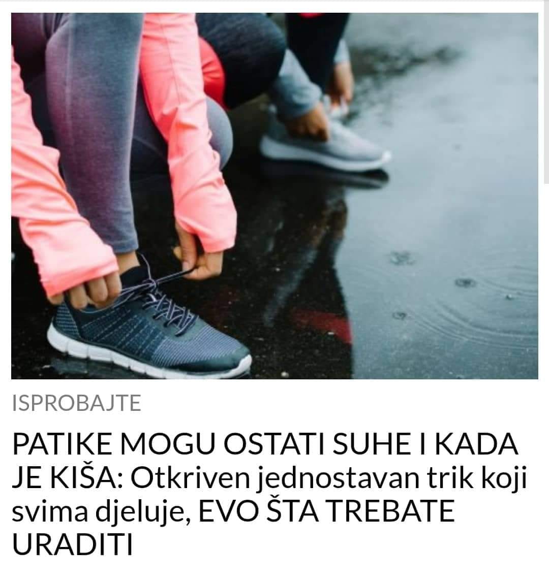 POGLEDAJTE STA TREBATE URADITI DA VAM PATIKE OSTANU SUHE I KAD JE KISA